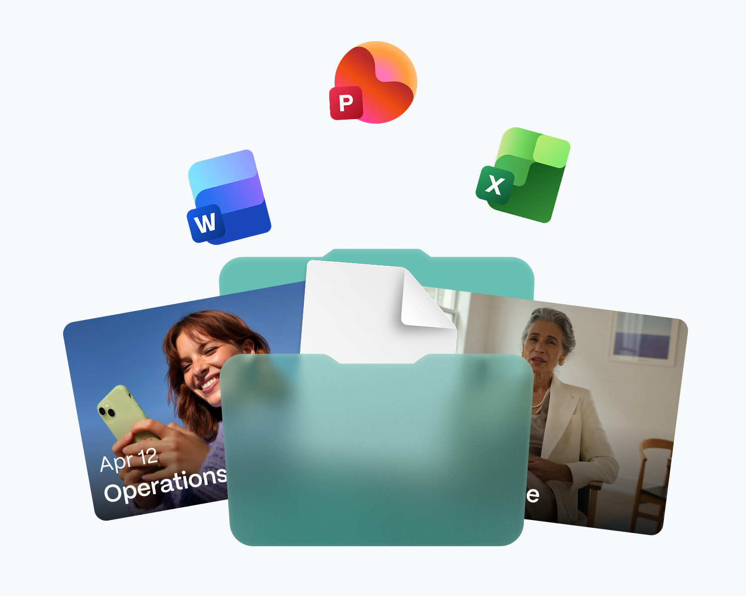 Dossier Shape contenant des documents et des fichiers Office