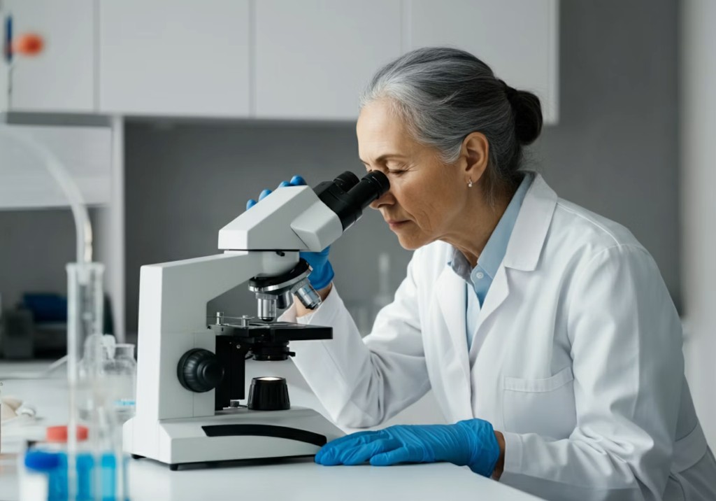 Forscher während einer Laboranalyse