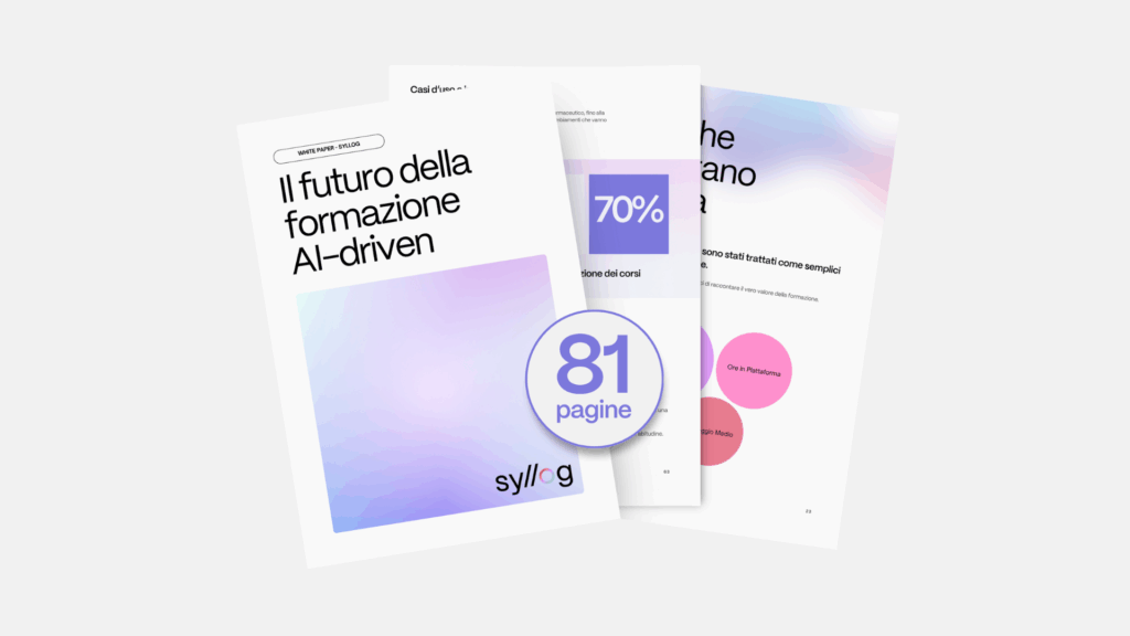 Pagine del white paper "Il futuro della formazione AI-driven"